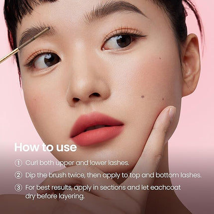 DERMALOGY by NEOGENLAB Extra Slim Metal Mascara, Long-Lasting Volumizing & Lengthening Formula with Metal Wand Brush, Smudge-Resistant, Vegan Korean Makeup, Black, 1 Count