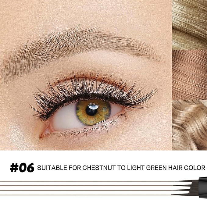 2 Pack Eyebrow Pen, Waterproof Microblading Eyebrow Pencil, 4 Tip Precise Eye Brow Makeup Pen for Women to Effortlessly Create Hair Like Natural Brows, Non Dry Out and Last All Day (Blonde)