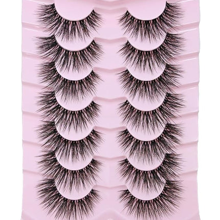 Onlyall Wispy Lashes Natural Flared False Eyelashes Fake Lashes WD-8