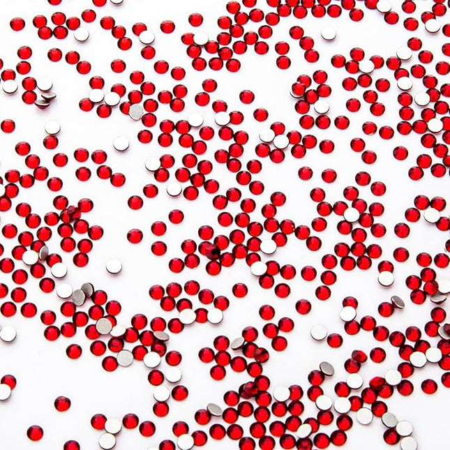 1440Pcs Siam Crystal Rhinestones,Glass Flatback Rhinestones Gemstones for Nail Face Makeup Art Crafts Clothes Decoration -(SS3,1.4mm,Siam)