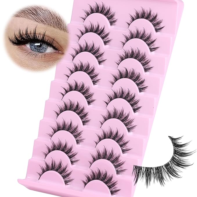 Manga Lashes Wispy False Eyelashes 3D Natural Eye Lashes Spiky Fake Lashes Anime Lashes Natural Look Chinese Makeup Lashes Pack by ALPHONSE