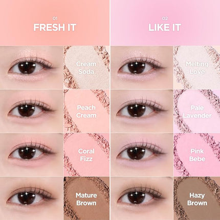 lilybyred Mood It Palette | 4-Shade Korean Eyeshadow Palette, Pre-Matched Personal Tone, Soft Blending, Buildable Coverage, Matte & Shimmer Finish, Daily Wear, Compact Size, 0.10 oz. (03 Neutral It)