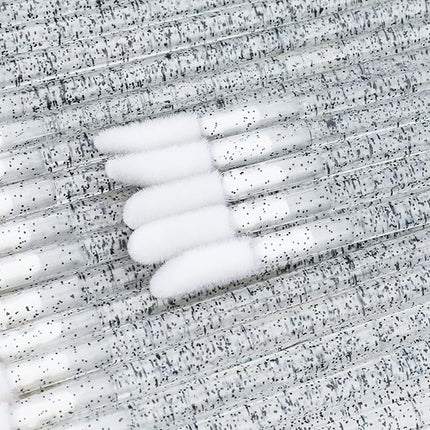 G2PLUS 300PCS Lip Brushes, Crystal Disposable Lip Brushes, Glitter Black Lip Gloss Applicators, Lipstick Gloss Wands Makeup Tool Kits for Lipstick and Lip Gloss