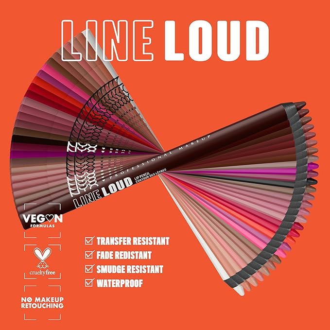 NYX PROFESSIONAL MAKEUP Line Loud Lip Liner, Longwear and Pigmented Lip Pencil with Jojoba Oil & Vitamin E - No Equivalent