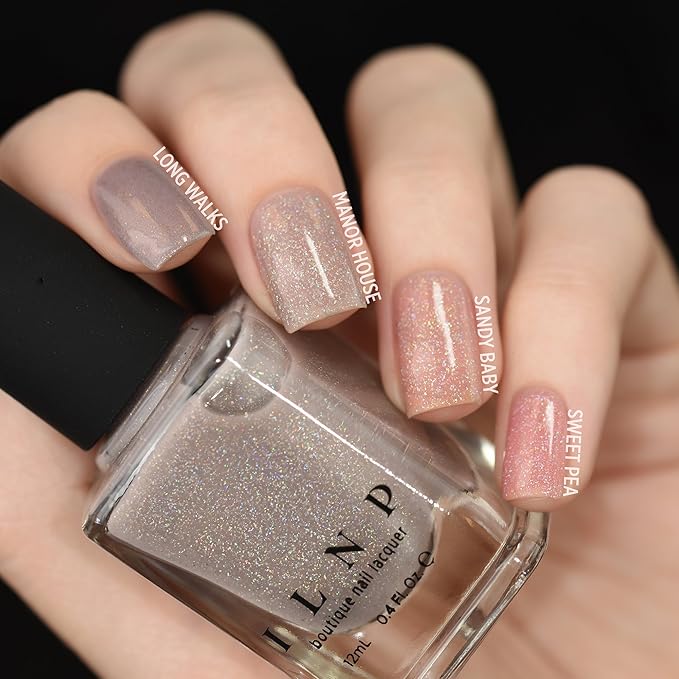 ILNP Manor House - Taupe Holographic Sheer Jelly Nail Polish