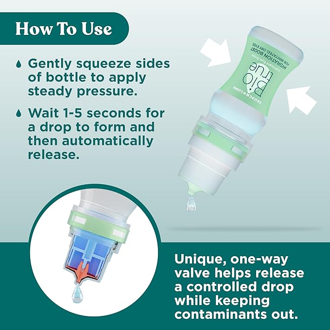 Biotrue Hydration Boost Eye Drops Multi-Dose for Irritated and Dry Eyes from Bausch + Lomb, Preservative Free, pH Balanced, Naturally Inspired 0.33 FL OZ (10 mL)