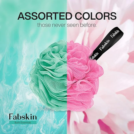 Luxury Bathing Round Loofah for Men and Women (Aqua and Pink)