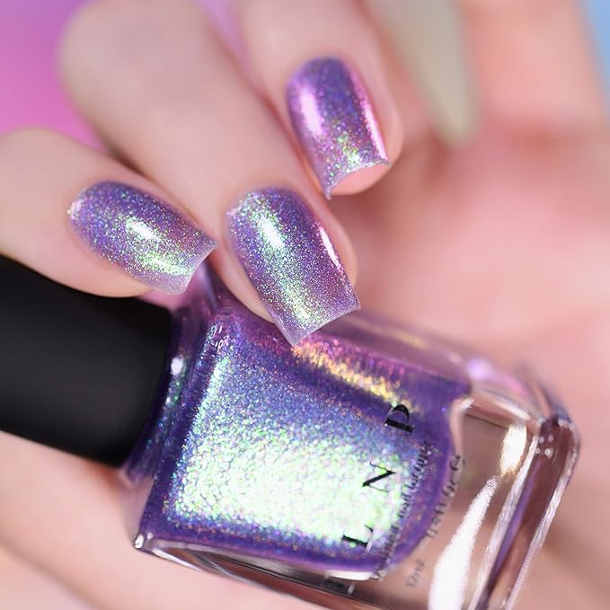 ILNP Drive-In - Iridescent Deep Purple Holographic Jelly Nail Polish
