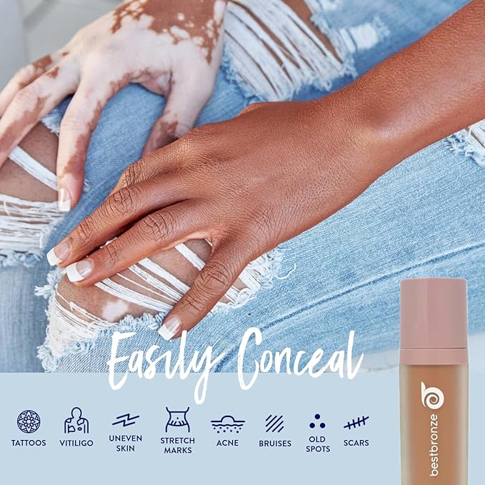 Best Bronze Bombshell Body Makeup - Tattoo Cover Up Makeup & Body Foundation Waterproof - Tattoo Concealer Waterproof for Scars, Varicose Veins Cover Up & Leg Foundation (NW47 Deep Auburn Neutral)
