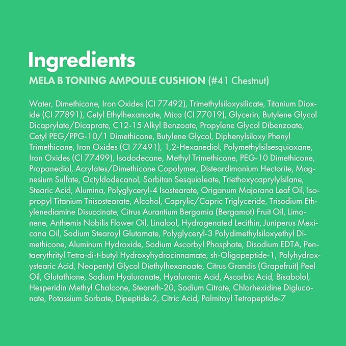 Easydew Mela B Toning Ampoule Cushion Refill - 3-in-1 Age-Defying Sun Shield Full Coverage Cushion Foundation with Niacinamide & Hyaluron-Vital C - Face Makeup Korean Skin Care 0.45 oz (#41 Chestnut)