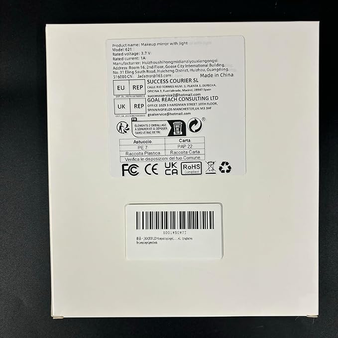 30X Magnifying Mirror with Lights, 6inch Makeup Magnifying Mirror, Travel 30x High Magnification with 3 Color Dimmable Lights - 3 Suction Cups & Adjustable Stand, for Detailed Makeup/Shaving