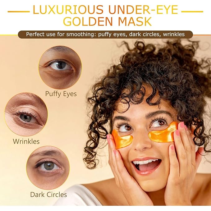 Under Eye Patches - Eye Masks for Dark Circles and Puffiness (20 Pairs) Collagen Eye Patches for Moisturizing & anti wrinkle, Under Eye Masks with Hyaluronic Acid & Niacinamide