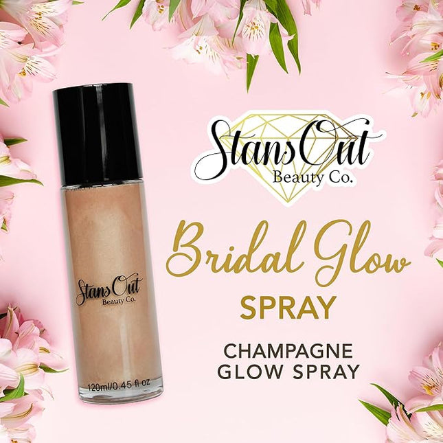 StansOut Beauty Co Bridal Glow Setting Spray | Dewy Illuminating Face Mist Fixing Spray for Makeup Finish | Long-Lasting Makeup Setting Spray for Face Paint, Dewy Finish, and Mature Skin 120ml