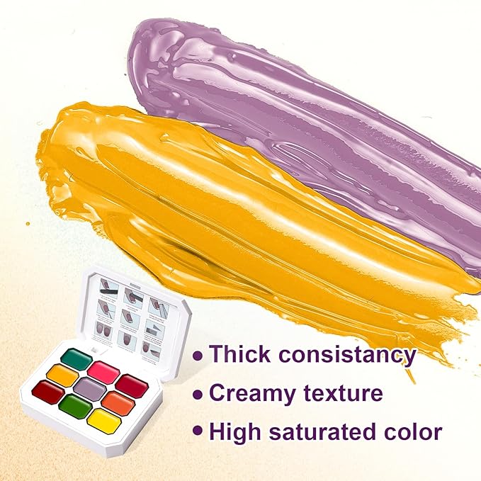 Gradient Painting Gel, 9 Colors Ombre Gel Nail Polish Orange Green Summer Sponging for Pigment Pat Aura Nails, French Manicure DIY Nail Art Vegetable Salad Color