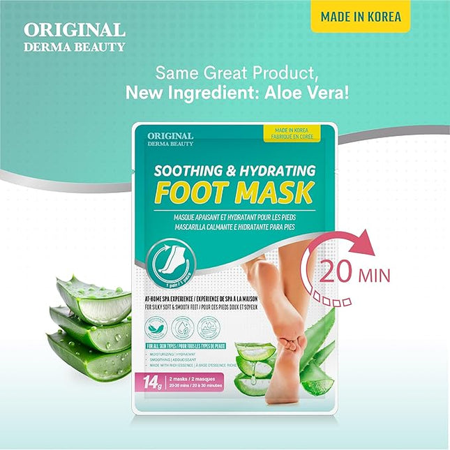 Innerest Original Derma Beauty 12 pairs Moisturizing Foot Mask Foot Spa Foot care (Aloe)