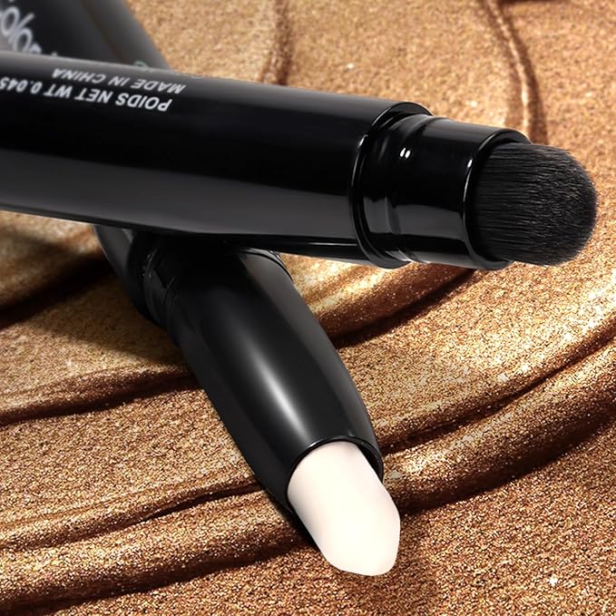 Longwear Cream Eye Shadow Sticks(37 Matte Pearl), Smudge-Proof, Waterproof Eyeshadow,Silky Formula Glitter With Makeup Brush,White Eyeshadow Stick