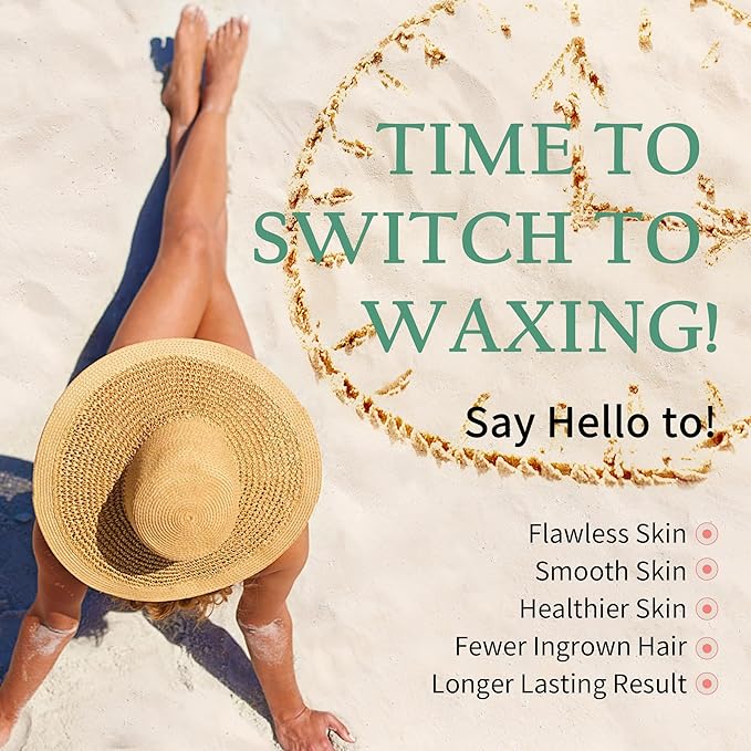 Maxpearl Hard Wax Beads, Pack of 3 Hair Removal Wax Beans Refill - Brazilian Waxing, Face, Eyebrows, Underarms, Bikini, Arms, Chest, Back, Legs, 10.5oz (Green/Pink/Black)