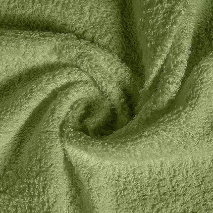 Softolle 100% Cotton Washcloths 24 Pack (12x12 Inches) Soft, Highly Absorbent Washcloth, Face Towels, Wash Cloths for Face, Ring Spun, Bulk Pack (Sage Green)