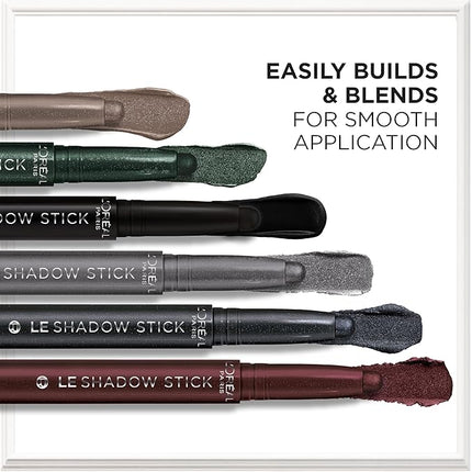 L'Oreal Paris Makeup Le Shadow Stick Eyeshadow, Blendable, Smudge-Resistant, Smokey Cream Eyeshadow, 125 Starry Bordeaux
