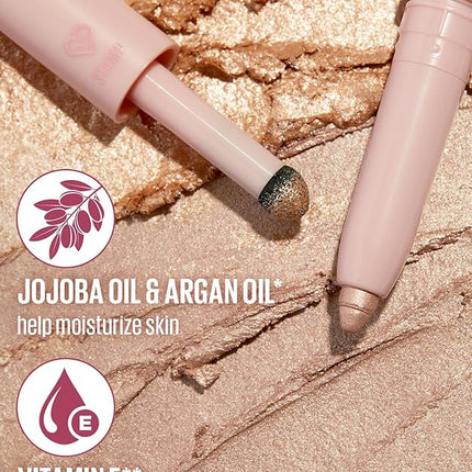 Kaja Eyeshadow - Wink Dazzle 02 Champagne Sequin (Shimmer) | Glitter, Smudge Proof, Creamy Formula, Vegan, Cruelty-Free, Creamy, Blendable, High Pigmentation Shimmer Stick, Long Lasting, Waterproof