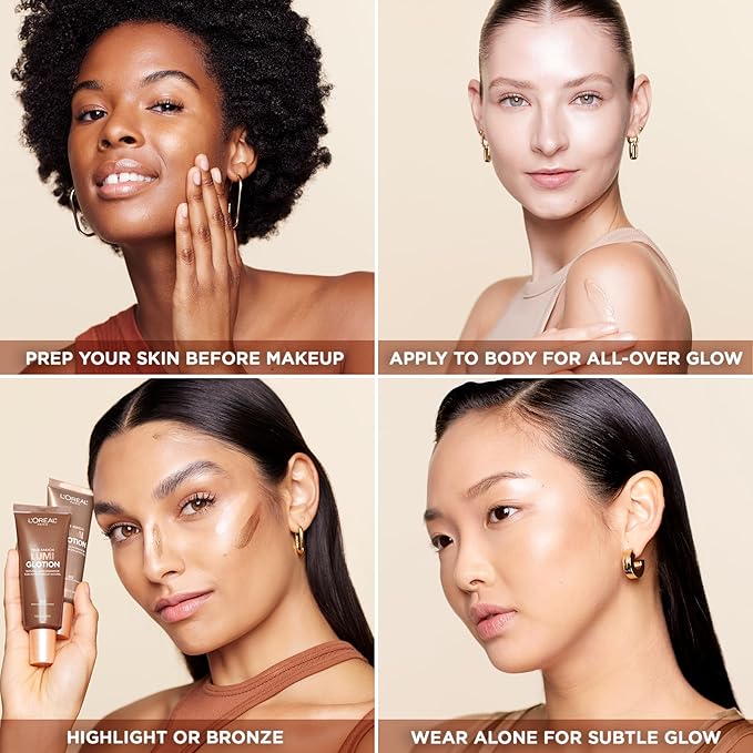 L'Oreal Paris Makeup True Match Lumi Glotion, Natural Glow Enhancer, Illuminator Highlighter, Bronzing Drops For a Sun-Kissed Glow, 905 Rich