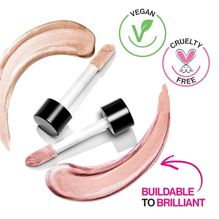 wet n wild MegaGlo Hello Halo Liquid Highlighter Makeup, Shimmer, Rose Gold Halo Gorgeous