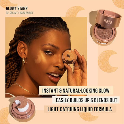 KAJA Glowy Stamp | Blendable Liquid Highlighter | 02 Dreamy | Cruelty-free, Vegan, Paraben-free, Sulfate-free, Phthalates-free, K-Beauty