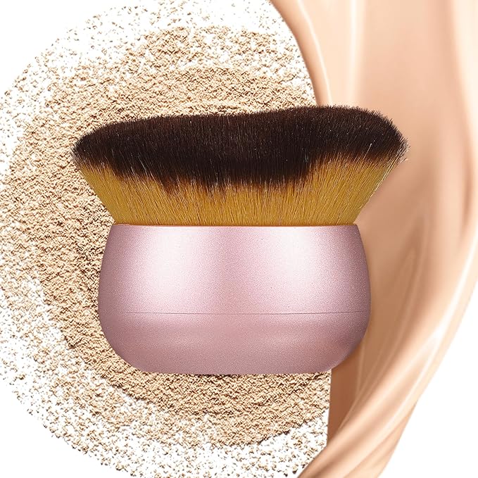 Extra Large Body Makeup Brush for Self Tanner 76 mm Wide-headed Kabuki Brushes Oval Face Back Makeup Brush Provides More Even Pretty Application Wet Dry Use