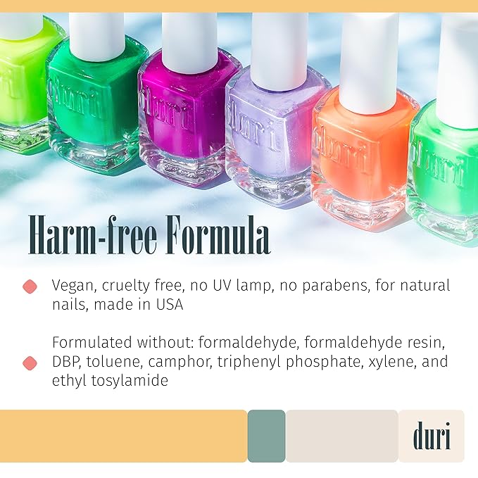 duri Trio Neon Nail Polish Set - GBD203 Oh My Neon, Matte Finish, Quick Drying, 0.45 Fl Oz each