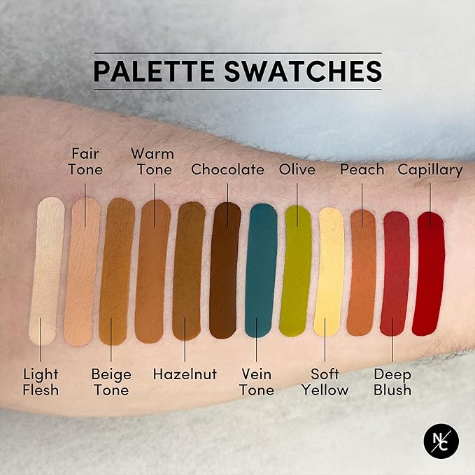 Flesh Tone Alcohol Airbrush Paints - 2 fl oz, Skin Safe, Quick Dry, Waterproof, Sweatproof, Transferproof Liquid Makeup for Tattoo Cover-Up, Bodypainting, FX Makeup - Soft Yellow