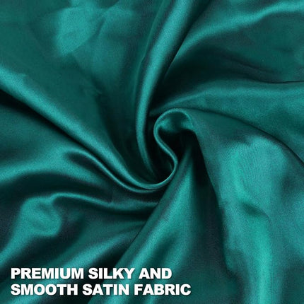 CHORHA Satin Sleep Cap,Double-Sided Adjustable Sleep Bonnet,Bonnet Cap for Sleep (DARK GREEN)