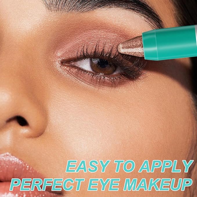 8Pcs Eyeshadow Stick, Eye Brightener Stick, Shimmer Creamy Eye Shadow Makeup, Waterproof Long Lasting Glitter Highlighter Eye Liner Pencil (SET A)