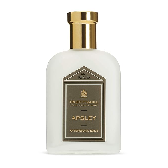 Truefitt & Hill Luxury Aftershave Balm - Apsley - Premium Soothing Moisturizer with Aloe Vera Extract - Ideal for Sensitive Skin, Razor Burn Relief, and a Silky Smooth Finish - 3.38 oz.
