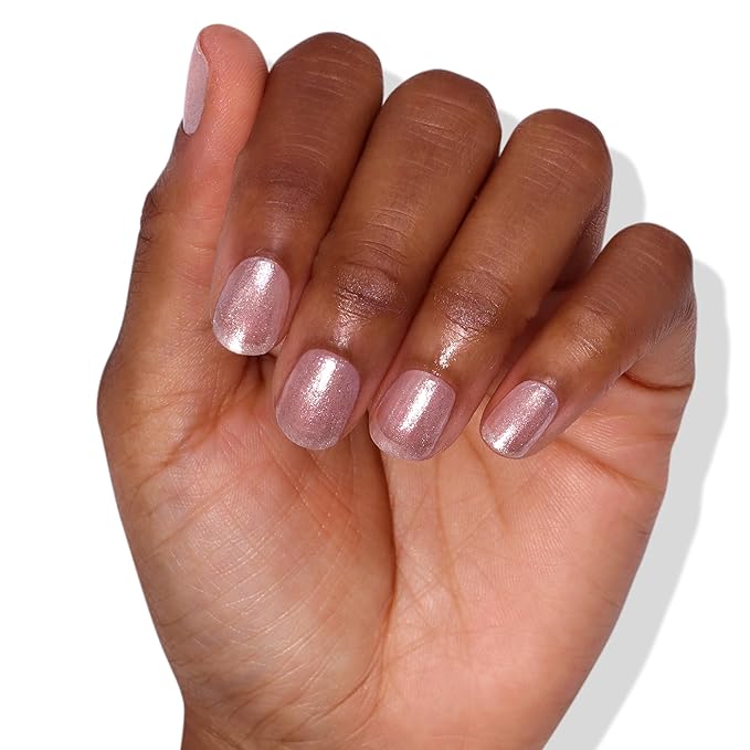 LONDONTOWN Baby Pink Glittery Nail Polish, Pink Strawberry lakur, Vegan Chip-Resistant Long-Lasting Nail Lacquer, .40 fl oz