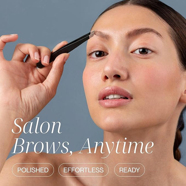 Tweezer Guru Ingrown Hair Tweezers - Pointed Precision Tweezers for Eyebrows & Ingrown Hair Removal - Blackhead and Splinter Tweezer with Sharp Needle Nose Point (Black + Sky Blue, 2 Piece Set)