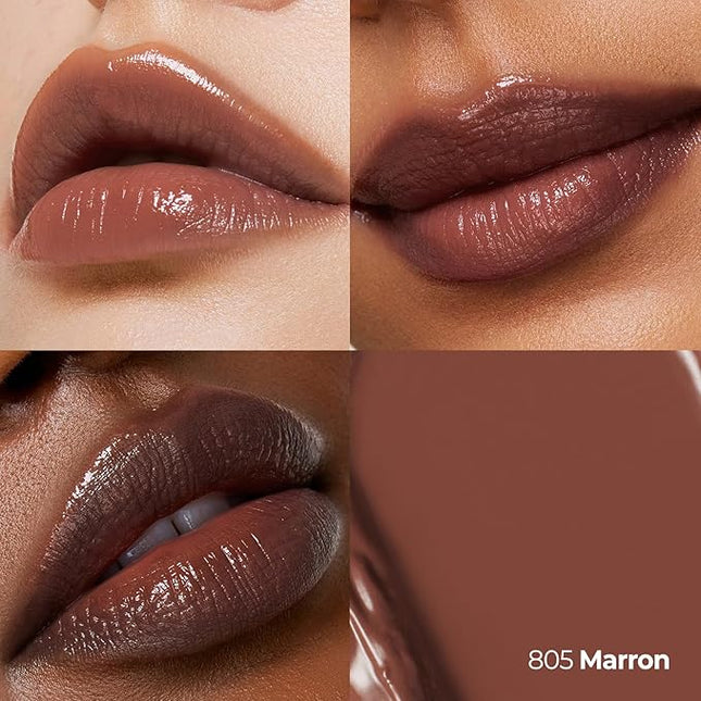 Laka Devil Lip, 3.7g/0.13oz, Vivid color Lipstick, Long-Lasting Bold Stian, Hydrating & Melting Glow with Non-Creasing, K-Beauty (#805 Marron)