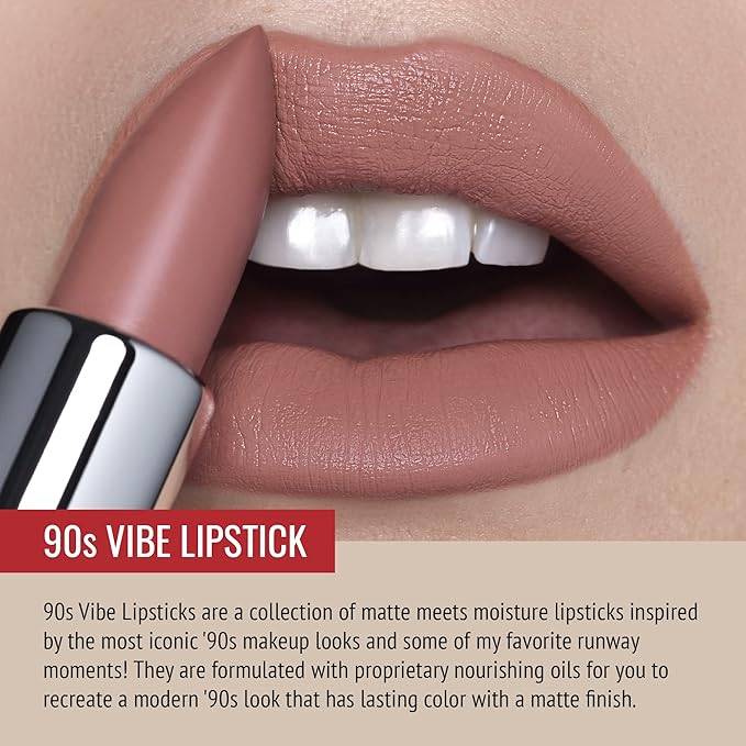 Runway Rogue 90s Vibe Lipstick Trio, Moisturizing Matte Lipstick Set, (‘Guest List’, ‘Booked Out’, ‘Front Row’)