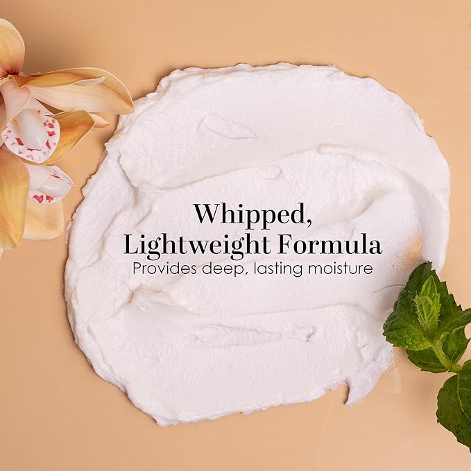 Peppermint Vanilla Body Butter - Natural Lotion for Women with Shea Butter & Jojoba Oil - Non-Greasy Whipped Body Lotion for Dry Skin - Vanilla Scented Peppermint Body Lotion
