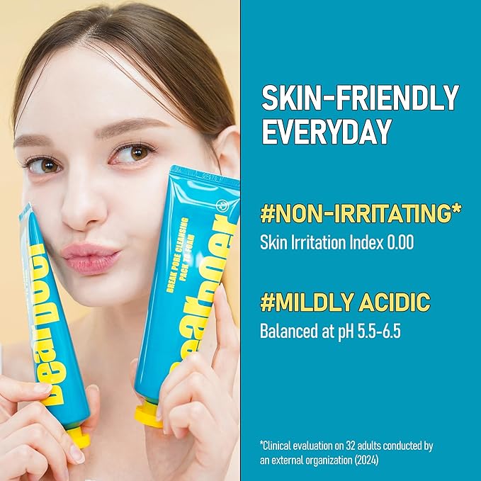 Break Pore Cleansing Pack to Foam – 3-in-1 Korean Skin Care Wash-Off Mask & Exfoliator & Cleanser w/Charcoal and Salicylic Acid – AHA, BHA, PHA for Oily, Congested Skin (3.38 fl oz)