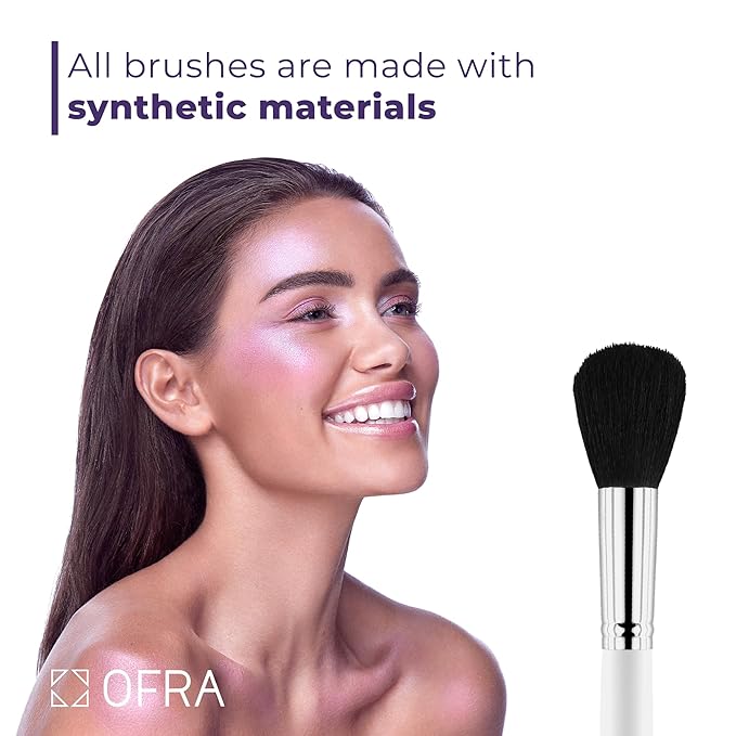 OFRA Makeup Brush #6 Powder - Powder Brush for Pressed, Loose Setting, Blush, Bronzer and Contour - Fluffy Makeup Brush
