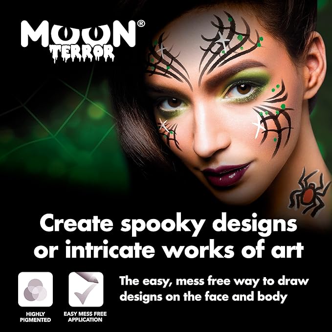 Halloween Face Paint Stick Body Crayon by Moon Terror, SFX Make up - Pumpkin Orange - Special Effects Make up - 0.12oz