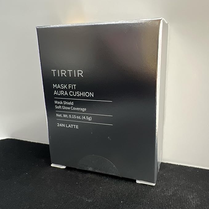 [*Mini Size*] TIRTIR Aura Glow Silver Cushion | Korean Cushion Foundation, (#24N Latte, 0.15 Fl Oz)