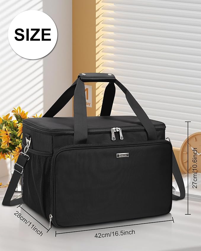 Extra Large Makeup Bag Travel Makeup Case Makeup Artist Bag Professional Makeup Bag Hairstylist Cosmetic Bag with Detachable Dividers and Shoulder Straps
