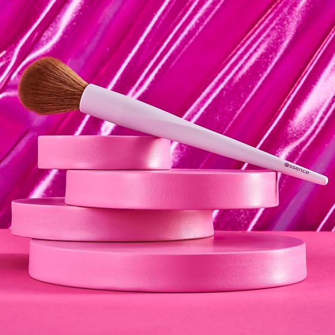 essence | Blush & Highlighter Brush | Long, Soft Bristles for Pressed & Loose Powder Makeup Application & Blending | Vegan & Cruelty Free