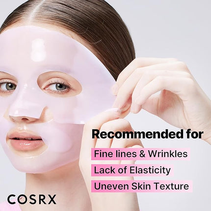 COSRX Pink Peptides Collagen Lifting Glow Hydrogel Face Masks Skincare 3 EA, Collagen Face Mask, Travel Essentials, Overnight Face Mask, Korean SkinCare