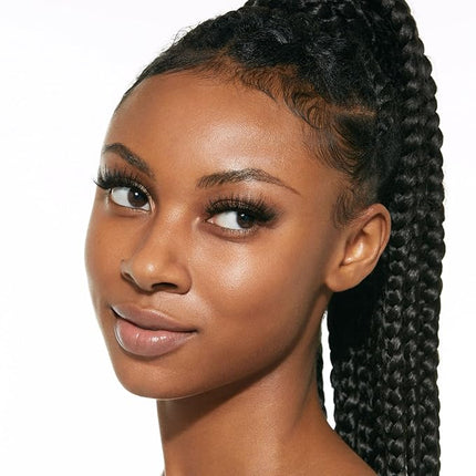 KISS Lash Couture LuXtensions Collection False Eyelashes, Flat Lash Technology, Super Slim Lash Band, Real Lash Extension Fibers, Reusable, Style ‘Cashmere’, 14mm, 1 Pair Strip Lashes