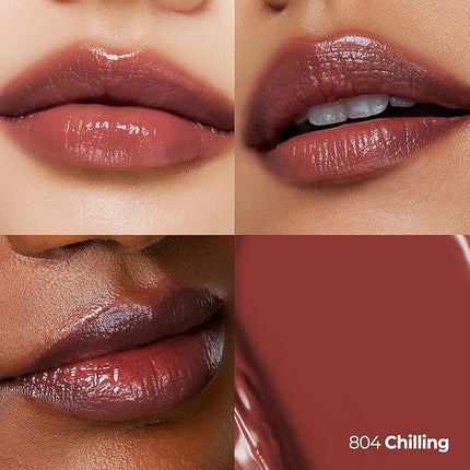 Laka Devil Lip, 3.7g/0.13oz, Vivid color Lipstick, Long-Lasting Bold Stian, Hydrating & Melting Glow with Non-Creasing, K-Beauty (#804 Chilling)