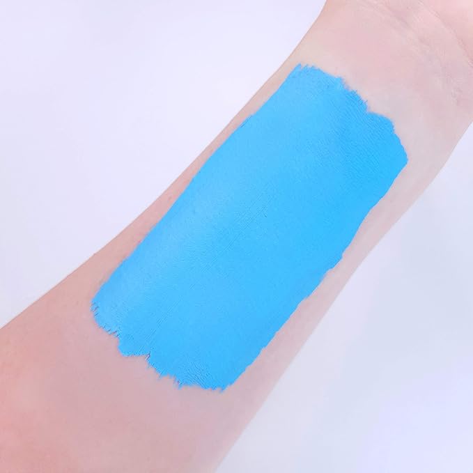 Pro Face & Body Paint Cake Pots by Moon Creations - Light Blue - Professional Water Based Face Paint Makeup for Adults, Kids - 1.26oz