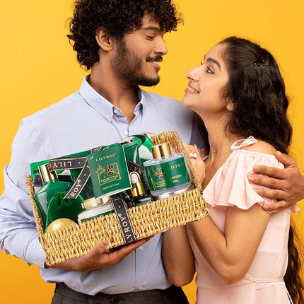 Valentines Day Gifts Basket for Women and Men- 15-Piece Premium Eucalyptus Bath Gift Set - Spa Kit, Ideal for Birthday, Mothers Day, Father’s Day, Christmas, Perfect for Holidays Self Care