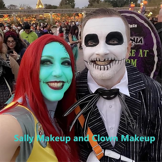 Go Ho Teal Face Body Paint Washable(2.37oz/pc),Water Based Cream Face Paint,Teal Body Paint for SFX Cosplay Costumes Festivals Halloween Makeup